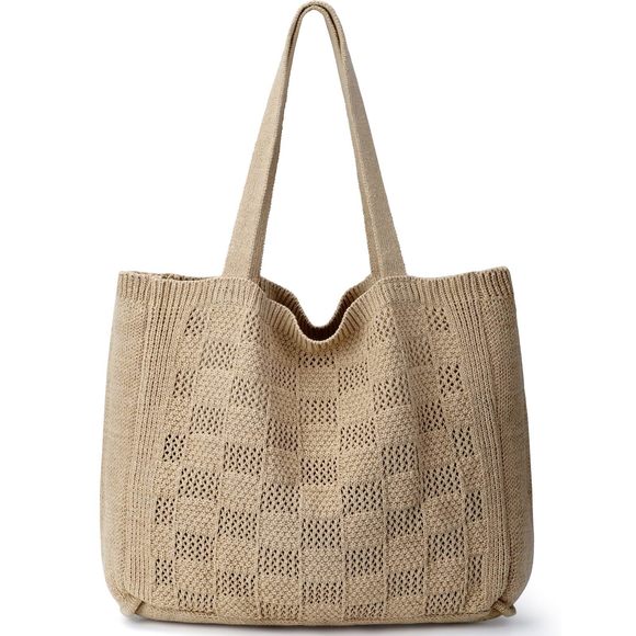 Crochet Tote Bags Large Beach Bag Aesthetic Summer Knit Bags c: - Picture 1 of 6